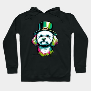 Bichon Frise Delights in Saint Patrick's Day Festivities Hoodie